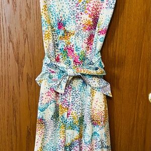 VINTAGE Homemade Colorful Polka Dot Wide-Leg Jumpsuit with Bow